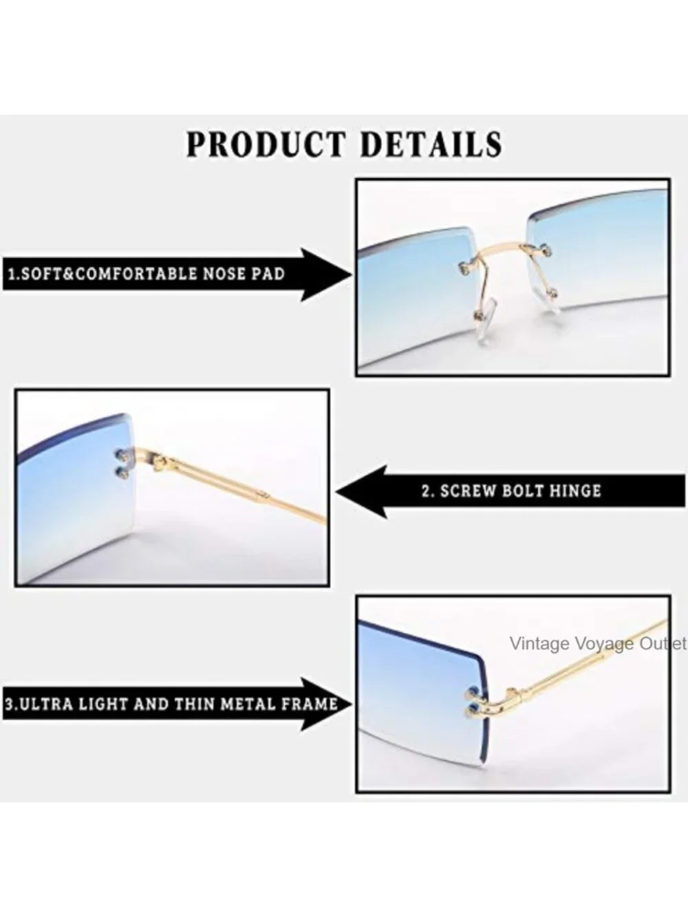 N/A rimless rectangle